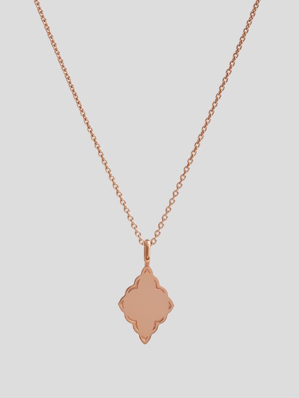 Mystic Necklace in Rose Gold - Dog Illustration
