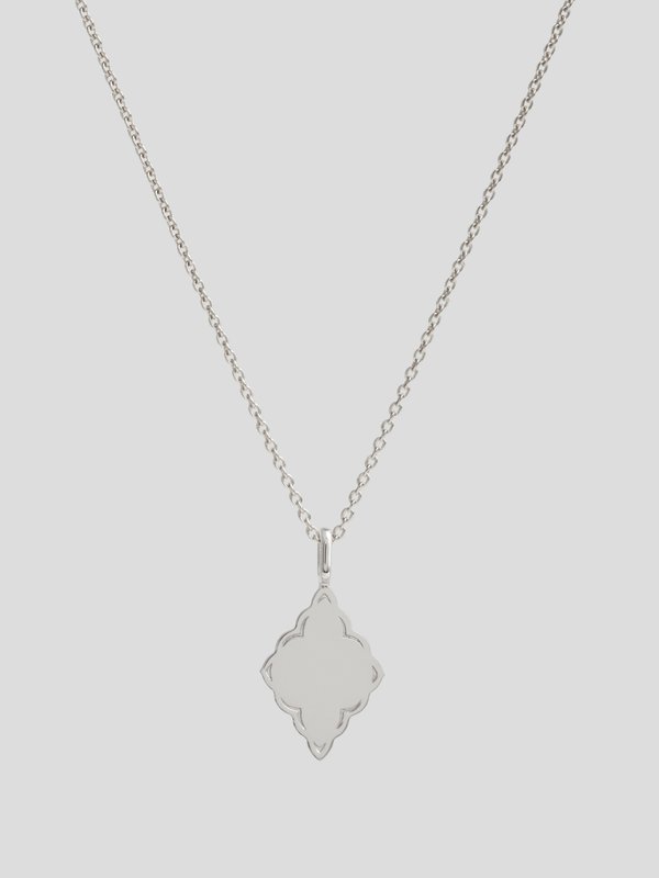 Mystic Necklace in Silver - Cat Illustration