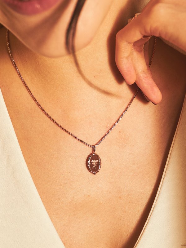 Petrova Necklace in Rose Gold - Birth Flower
