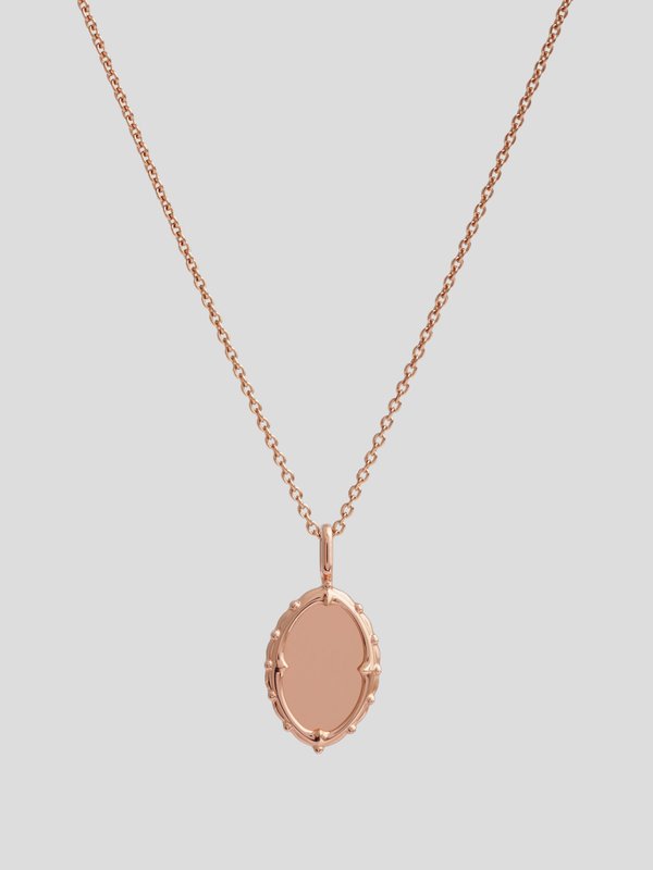 Petrova Necklace in Rose Gold - Cat Illustration
