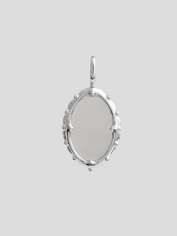 Petrova Pendant in Silver - Dog Illustration