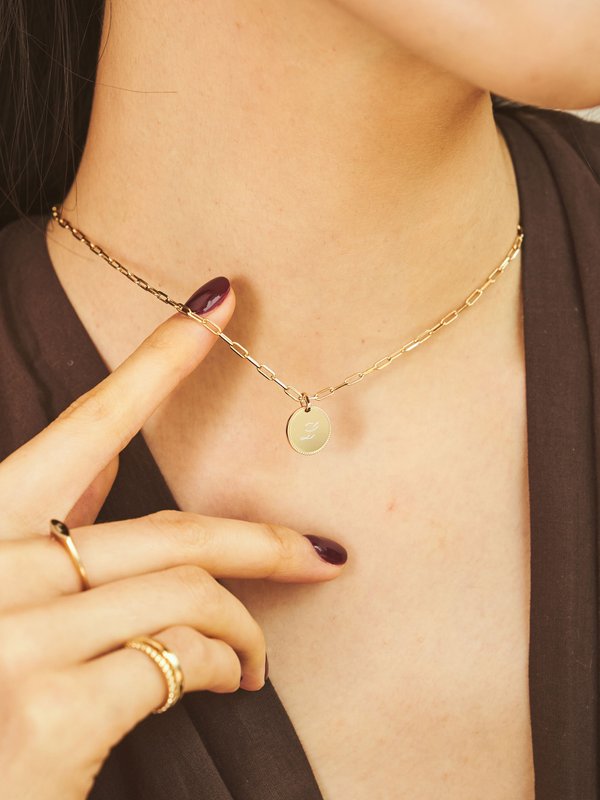 Sybil Necklace in Champagne Gold