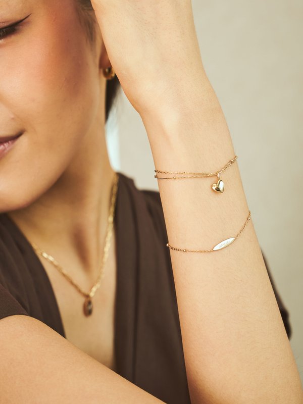 Coeur Pendant in Champagne Gold