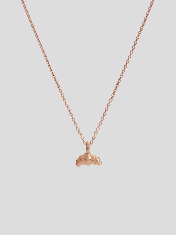Croissant Necklace in Rose Gold