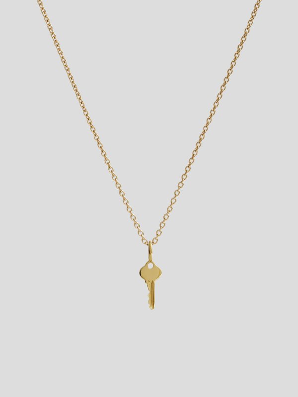 Key Necklace in Champagne Gold