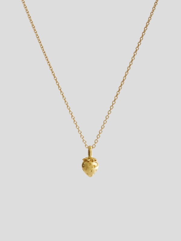 Strawberry Necklace in Champagne Gold