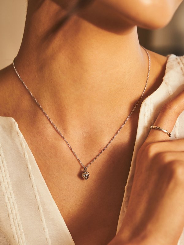 Strawberry Necklace in Silver