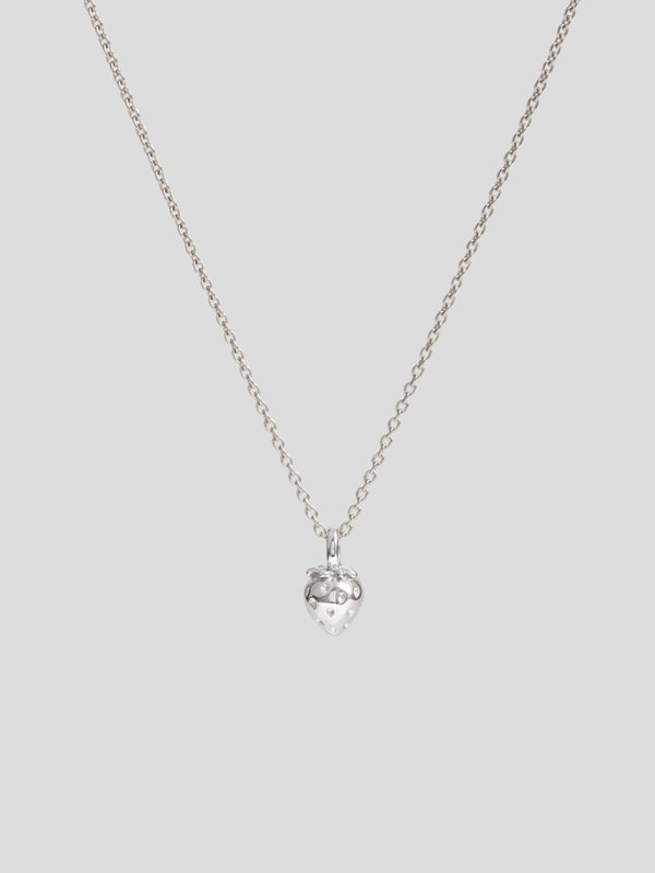 Strawberry Necklace in Silver