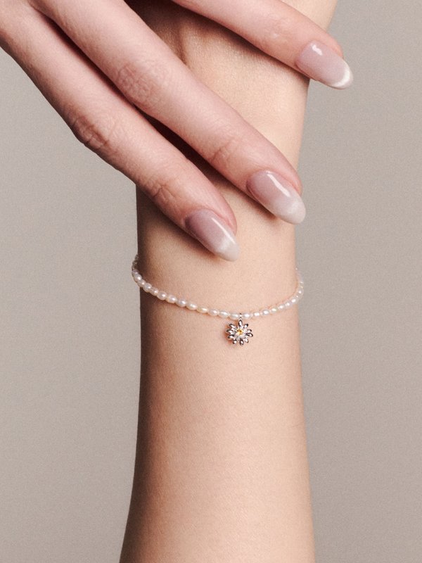 Strange x Curious - Pace Bracelet - Freshwater Pearls & Citrine in Silver