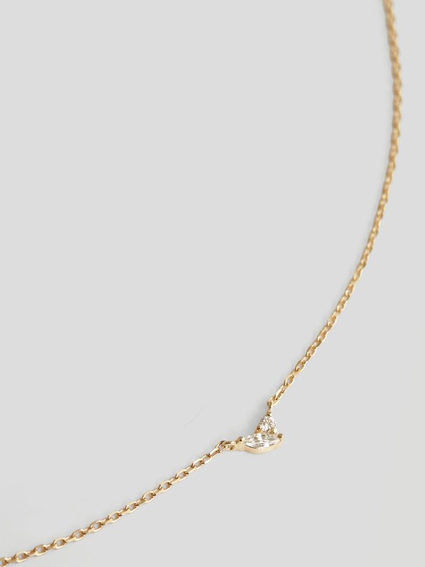 Petal Necklace - Diamond in 14k Gold