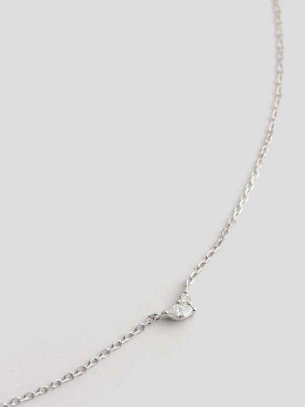 Petal Necklace - Diamond in 14k White Gold