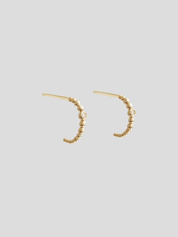 Soline Ear Huggers - Diamond in 14k Gold