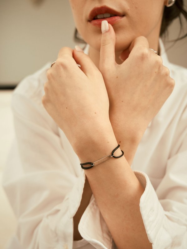 Bond Cord Bracelet in Silver