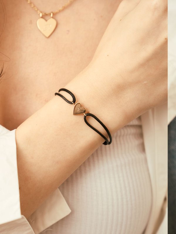 Mon Chéri Cord Bracelet in Champagne Gold