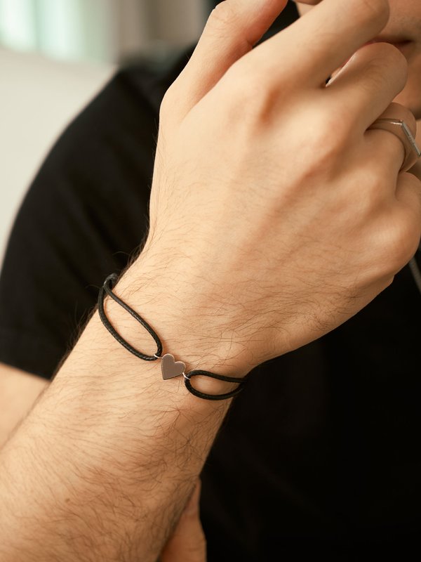 Mon Chéri Cord Bracelet in Silver