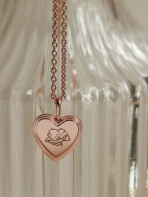 Celare Necklace in Rose Gold - Birth Flower