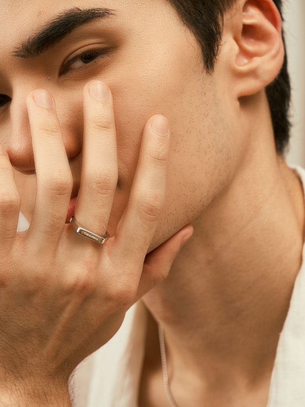 Flat Signet Ring in Silver