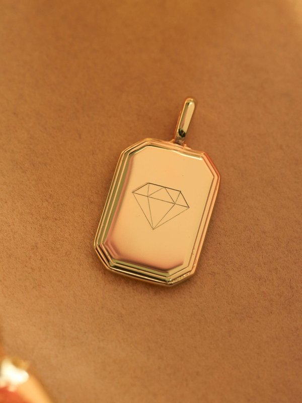 Armory Pendant (Medium) in Champagne Gold - Icon Series