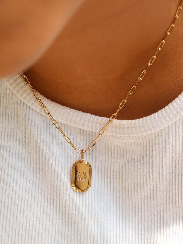 Sire Necklace (Medium) in Champagne Gold - Icon Series