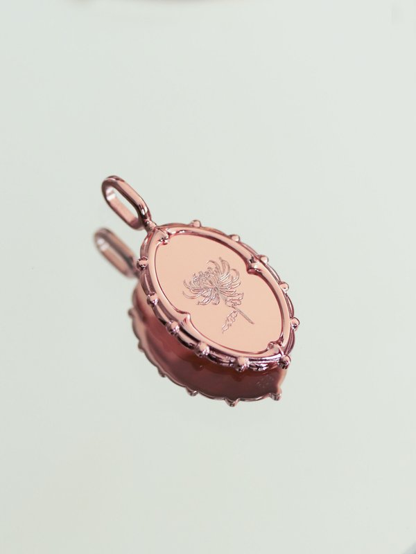Petrova Pendant in Rose Gold - Birth Flower