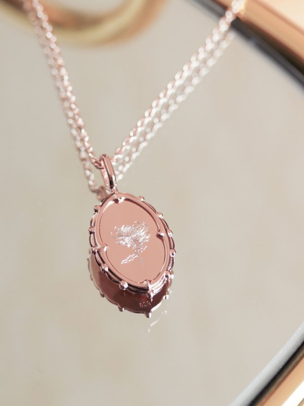 Petrova Necklace in Rose Gold - Birth Flower