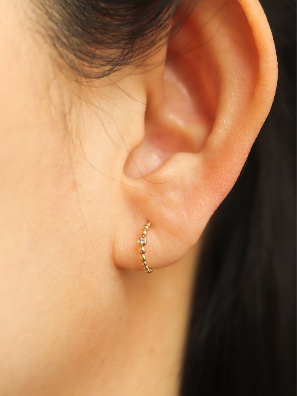 Soline Ear Huggers - Diamond in 14k Gold