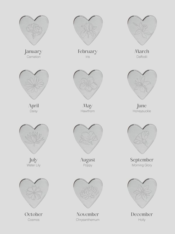 Mon Chéri Cord Bracelet in Silver - Birth Flower