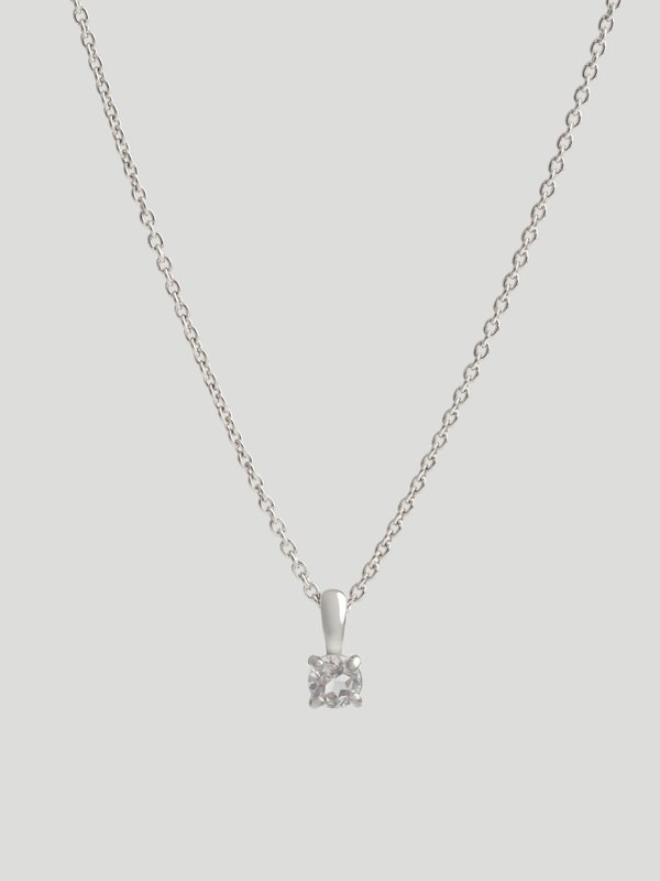 Birthstone Necklace in Silver