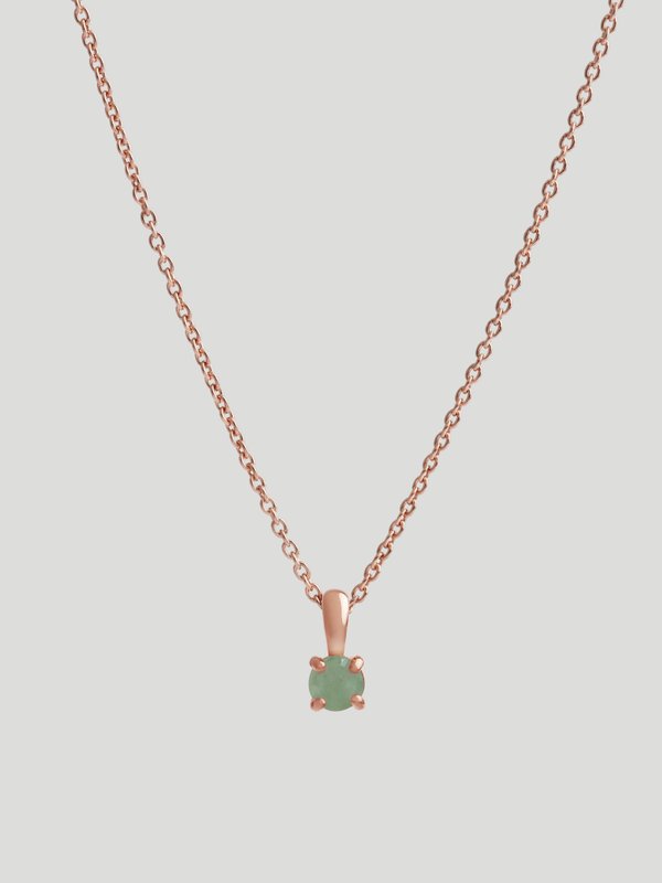 Birthstone Necklace in Rose Gold