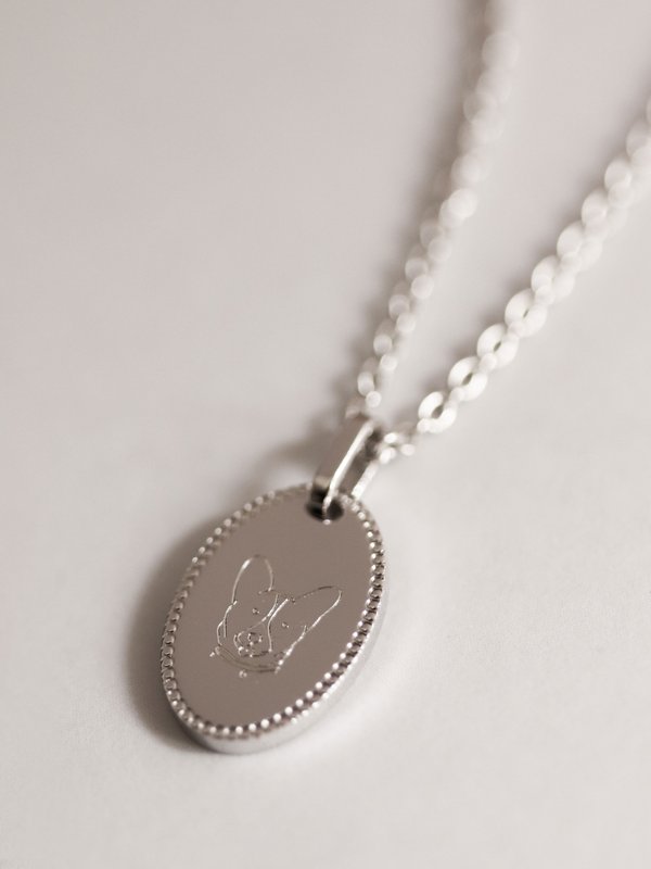 Lexi Necklace in Silver - Pet Illustration