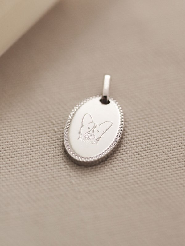 Lexi Pendant in Silver - Pet Illustration