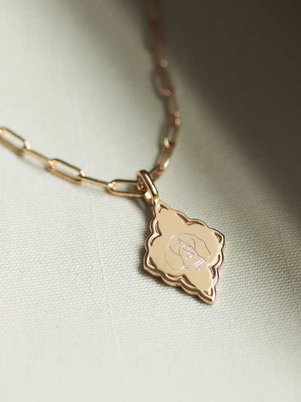 Mystic Necklace in Champagne Gold - Pet Illustration
