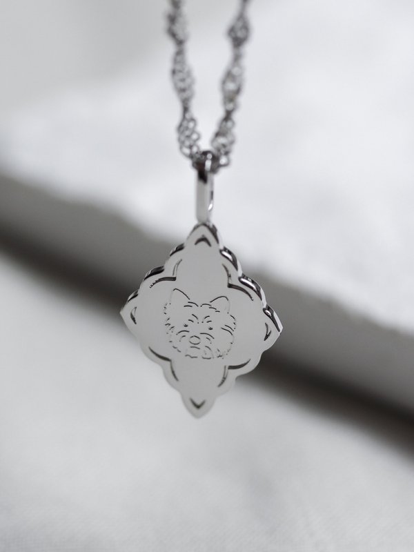 Mystic Necklace in Silver - Pet Illustration