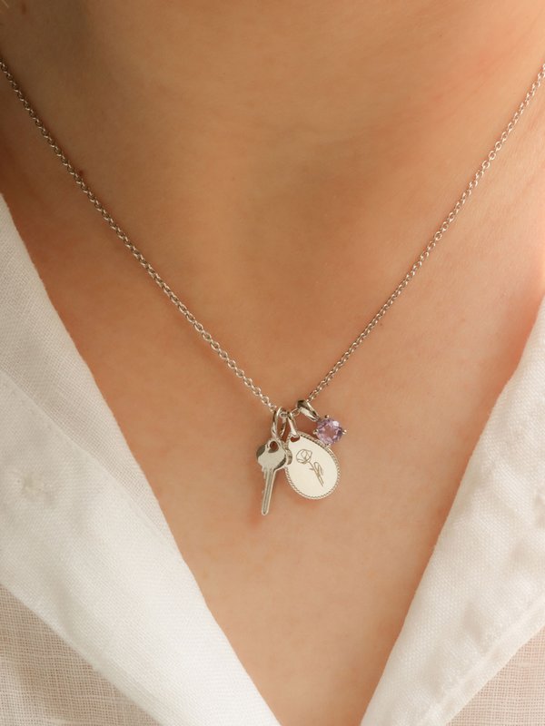 Key Necklace in Silver