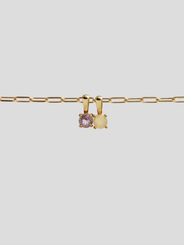 Birthstone Bracelet in Champagne Gold