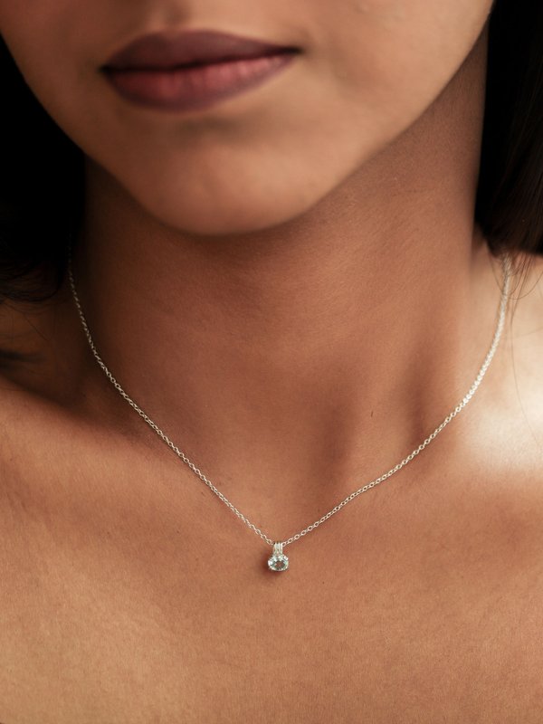 Vienna Necklace - Sky Blue Topaz in Silver