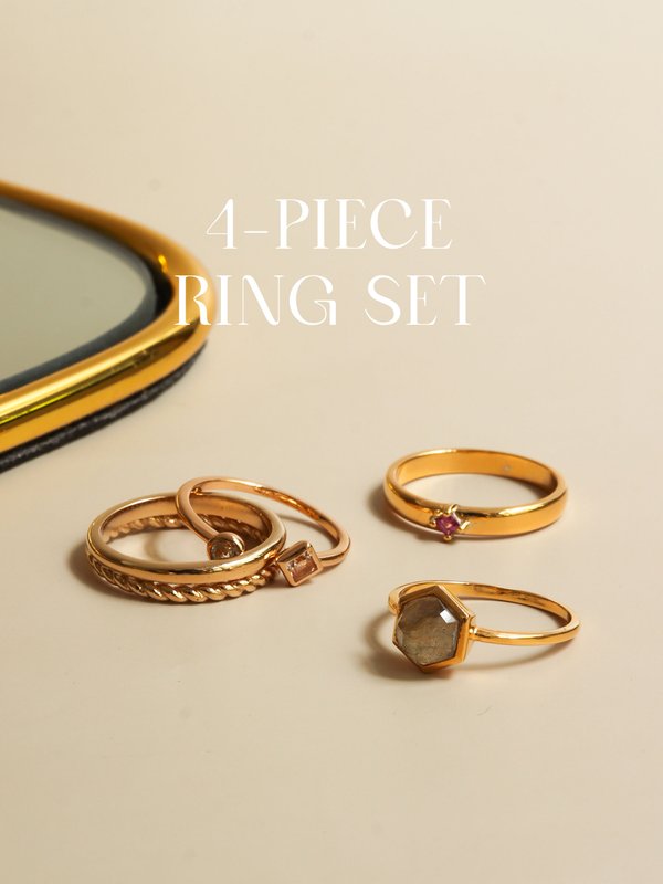 2026 Mystery Bag - 4pc Ring Set in Rose Gold