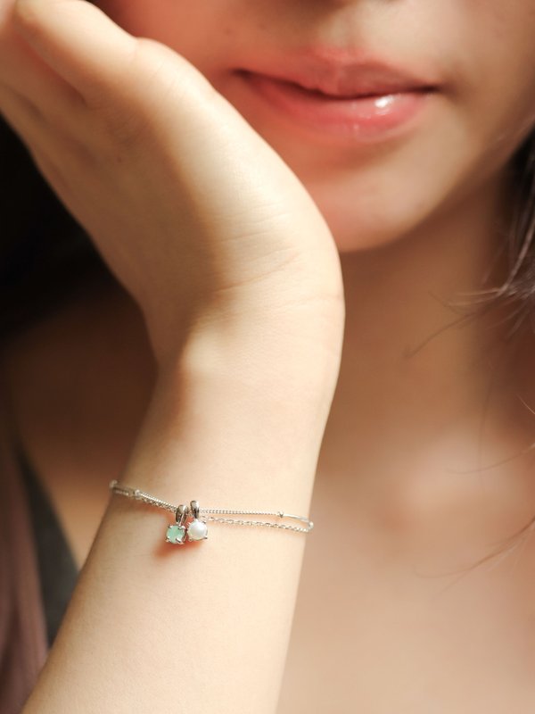 Birthstone Bracelet in Silver