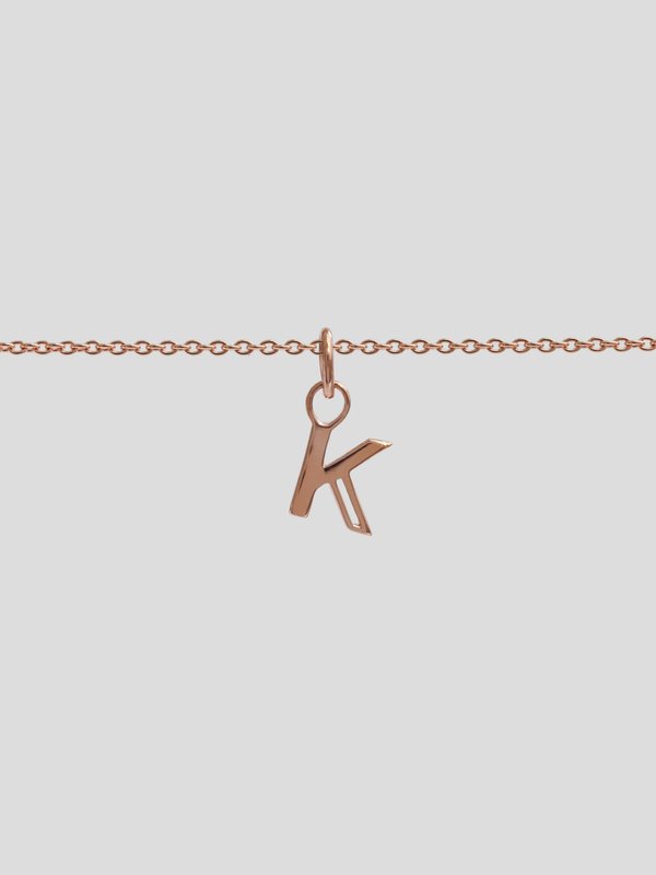 I Am Bracelet - A to Z Pendant with Chain in Rose Gold