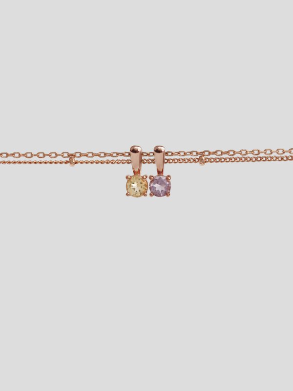 Birthstone Bracelet in Rose Gold