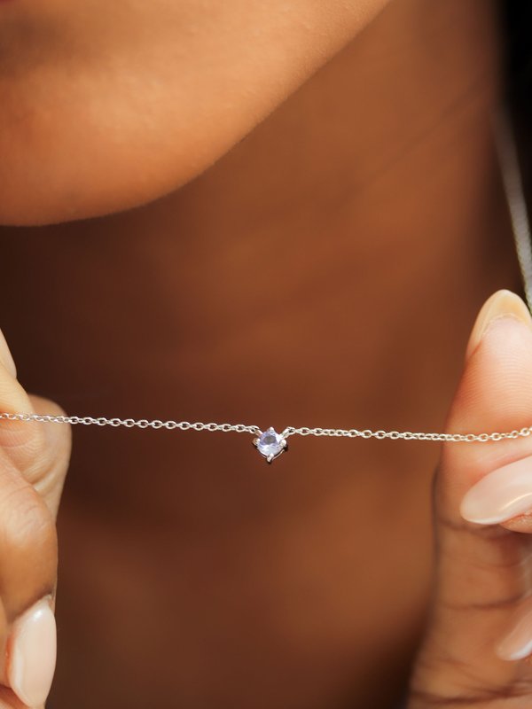 Dew Necklace - Tanzanite in Silver