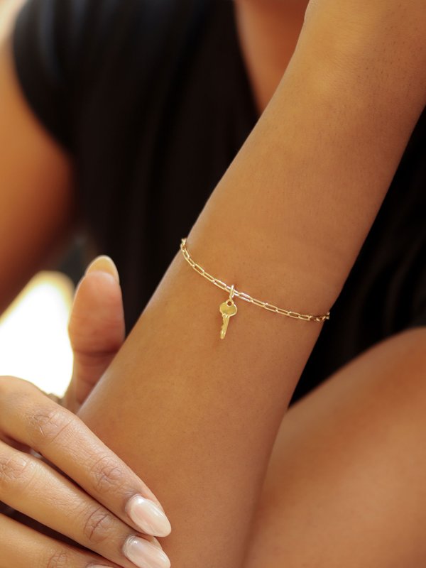 Key Bracelet in Champagne Gold