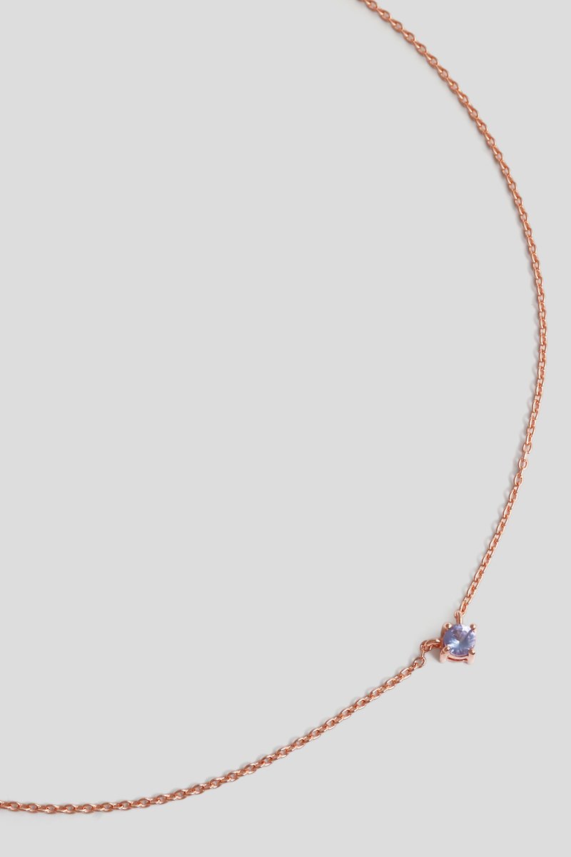1945 Rose Gold Necklace with White Topaz