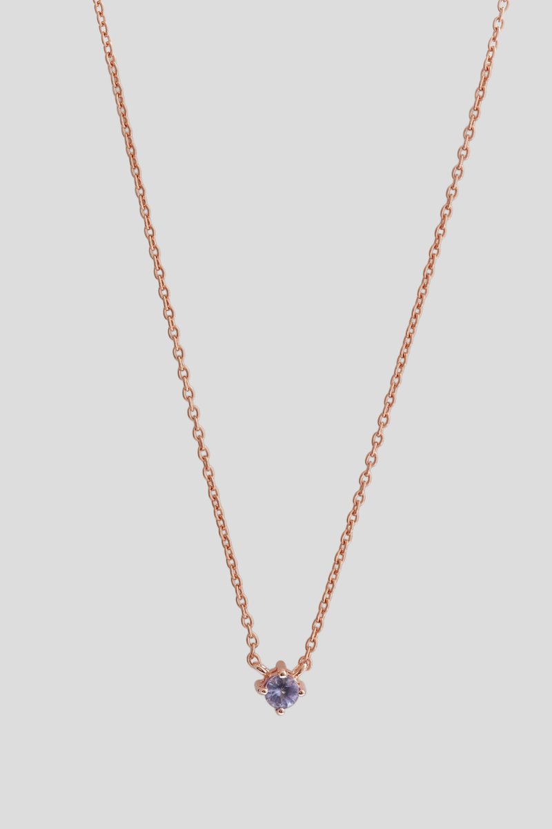 1945 Rose Gold Necklace with White Topaz