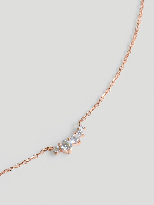Stardust Necklace - Diamonds in 14k Rose Gold