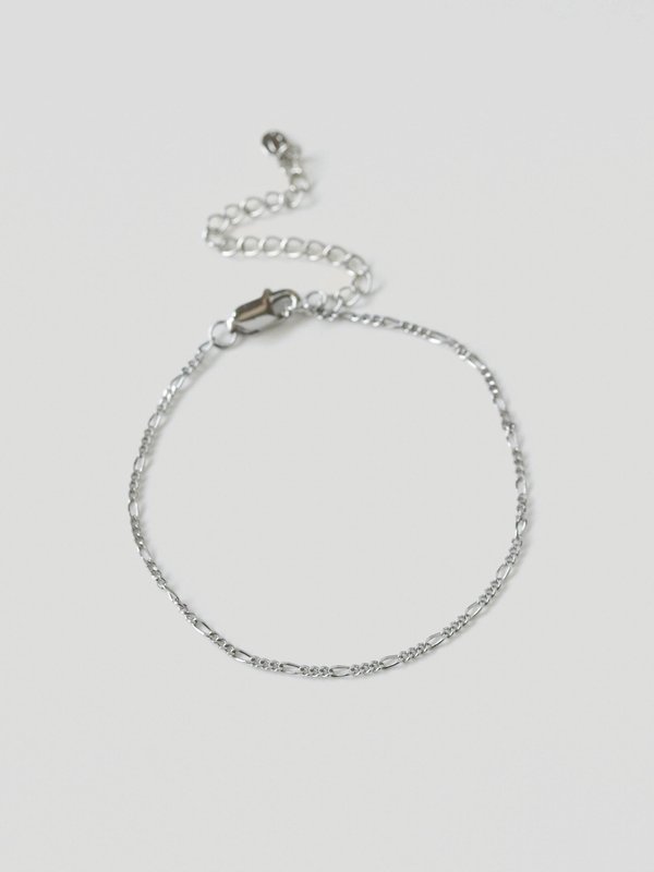 Figaro Bracelet in Silver