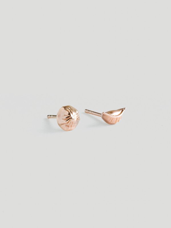 Dumpling Ear Studs in Rose Gold
