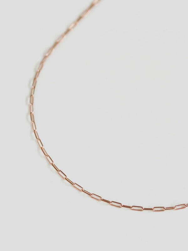 Larga Link Necklace in Rose Gold