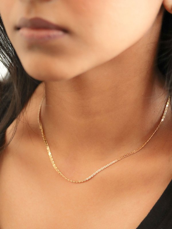 Snake Necklace in Champagne Gold
