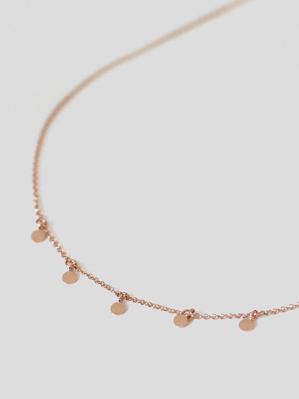 Dots Choker Necklace in Rose Gold